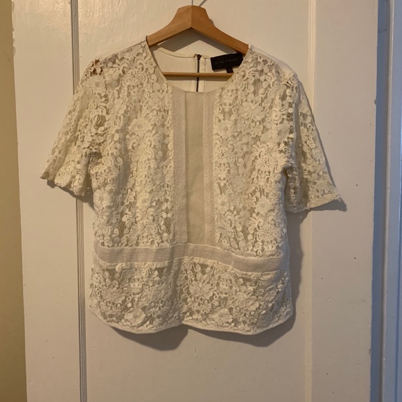 Anthropologie Tops - anthropologie ivory lace top